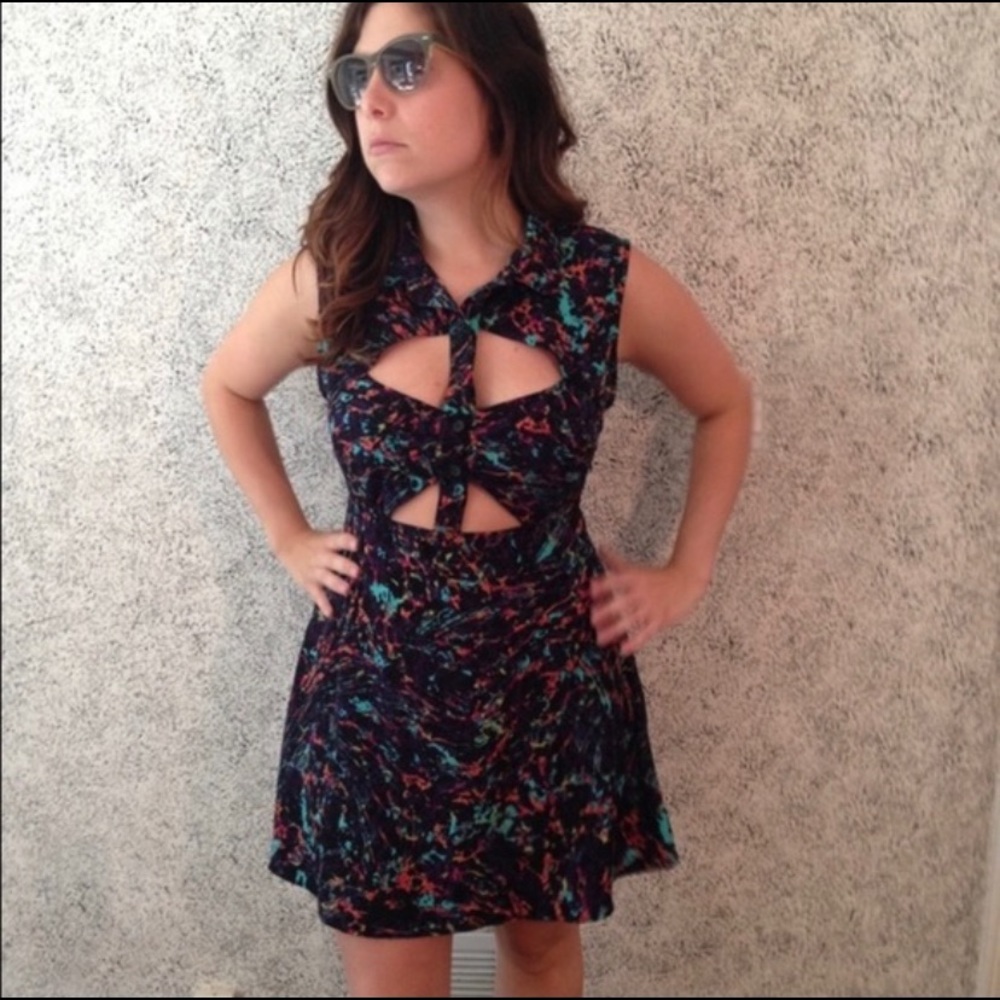 [Nasty Gal] Abstract Cutout Dress Large